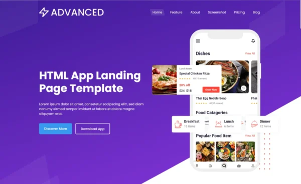 Advanced Pro - App Landing